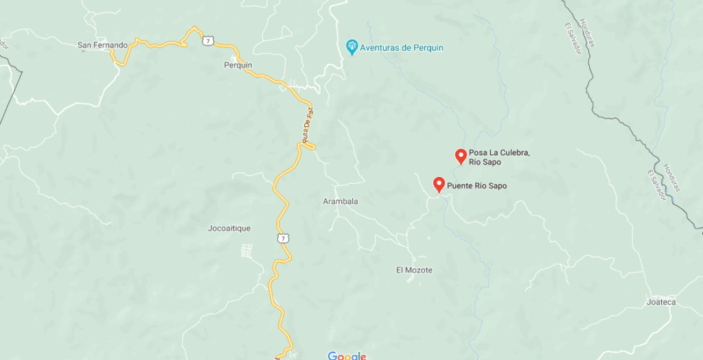 Rio Sapo El Salvador mapa